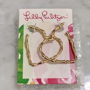 Lilly Pulitzer heart shaped earrings